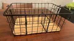 【美品/IKEA】イケア PLEJA プレーヤ ワイヤーバスケット コルク敷きのサムネイル