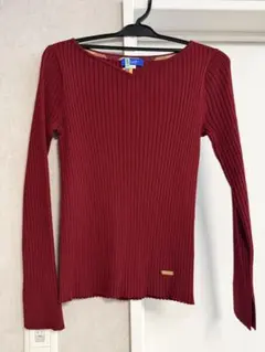 BLUE LABEL CRESTBRIDGE 長袖 リブニット ボルドー 38のサムネイル