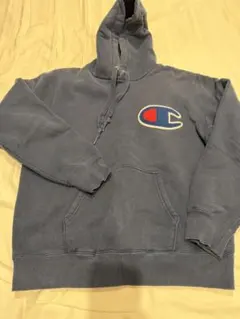 Champion ネイビーフード付きパーカー