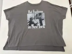 LIFE フォトプリント ドルマンTシャツ グレーのサムネイル