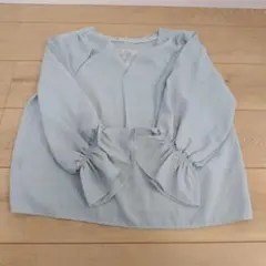 ロぺピクニック★Vネック　シフォン袖リボンブラウス　ミントグリーン【S】のサムネイル