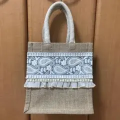 刺繍ミニトートバッグ