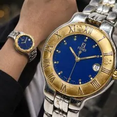 FENDI 900G メンズ 腕時計 デイト 青文字盤 68のサムネイル