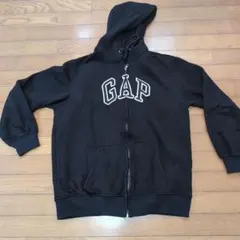 GAP パーカー ブラック ジップアップ