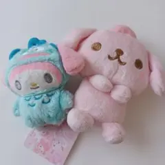 ポムポムプリン　桜色　マイメロディ　ハンギョドン着ぐるみ　マスコット