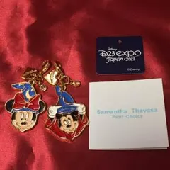新品★サマンサタバサ★魔法使い/ソーサラー ミッキー&ミニー チャーム2点セット