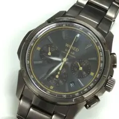 【正規稼働品】セイコー ワイアード QZ クロノグラフ デイト メンズ 腕時計