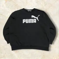 プーマ プリント スウェットトレーナー プルオーバー メンズ ブラック 黒 XL