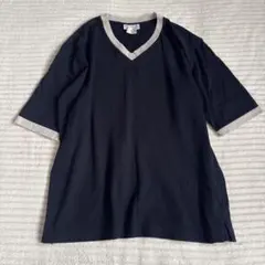アニエスベーホーム　メンズ　ネイビー Vネック Tシャツ サイズ1(S)