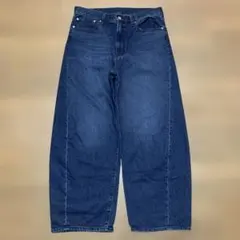 は*や様 GU.ジーユー.バレルレッグジーンズ.32.ブルー