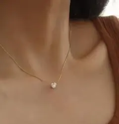 間違いなし ハート♡ ネックレス 【人気】 サージカルステンレス czダイヤ