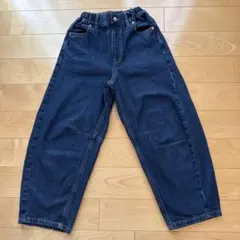 GU 濃紺 バレルレッグジーンズ