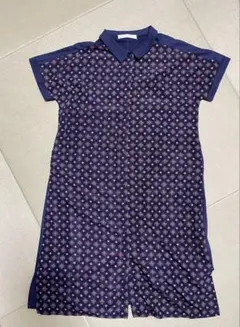 As know As plus 新品　半袖　ワンピース　今季デザイン　紺