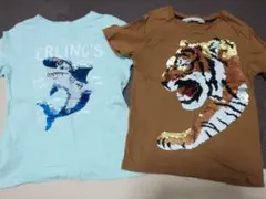 H&M　スパンコール　半袖　Tシャツ　120cm