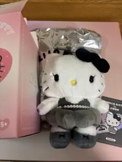 BLACKPINK ジス ハローキティぬいぐるみ キーホルダー ブラック BLACKPINK ジス キティ コラボ 韓国限定 ぬいぐるみ ハローキティ