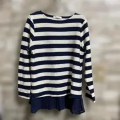 chocol raffine robe シフォン 切替 ボーダー カットソー