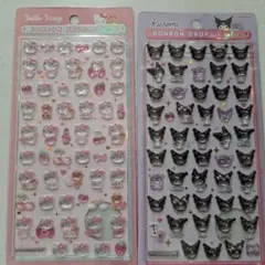 ボンボンドロップシールサンリオミニ・ピンクハローキティ・クロミセット（正規品）