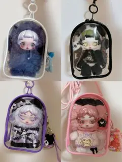 SKULLPANDAぬいぐるみ用 透明クリア保護ケースセット（大容量タイプ）