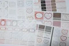 【jessica様】特殊紙コラージュシート、素材シート　合計5枚　チェック柄