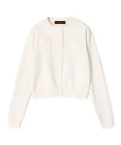 caban コットンカシミヤ クルーネックカーディガン レディース