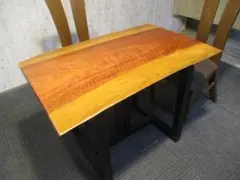 パープルハート 一枚板 カウンター ベンチ ウォールナット モンキー
