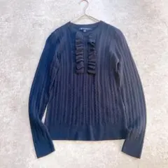 極美品　ブルックスブラザーズ　ミニケーブルニット　フリル　USA/XS
