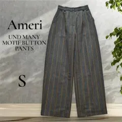 【極美品】Ameri UND MANY MOTIF BUTTON PANTS Sのサムネイル