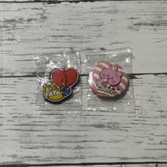 びっくらぽん くら寿司 BT21 TATA & COOKY 缶バッチ ホルダー