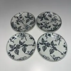 Gien ジアンフルールノワールプレート12.8cm 4枚セット - メルカリ