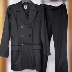 IDアイディー黒のダブルブレストパンツスーツ フォーマル