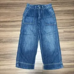 GAP レディース デニムパンツ ワイドパンツ ブルーのサムネイル