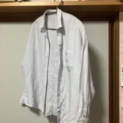 リネン混 長袖シャツ ライトブルーのサムネイル
