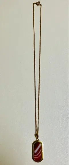 ストライプ模様ストーン ネックレス（昭和レトロ）