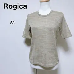 【ロジカ】美品 襟レース サマーニット カラフルカラー 半袖ニット Mのサムネイル