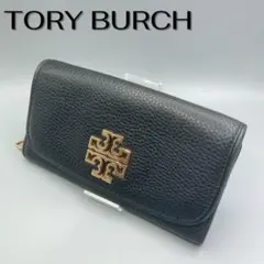 トリーバーチ 長財布 TORY BURCH レザー エンベロープ 二つ折り 黒