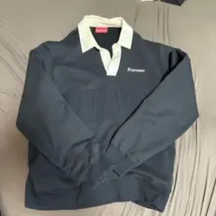 Supreme ラガーシャツ ブラック ホワイトのサムネイル
