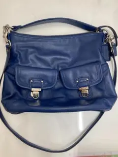 COACH コーチ☆レザートートバッグ ネイビーF23284 】【美品・袋付 