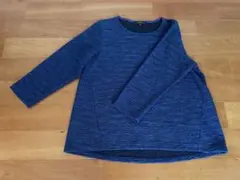 カットソー　トップス　ブルー　ネイビー　Lサイズ　薄手ニット