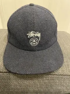 Stussy ダークブルー キャップ スナップバック