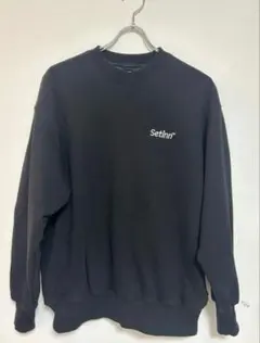 Setinn 黒 クルーネック スウェット