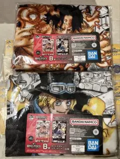 一番くじ　ワンピースカードゲーム　Ｂ賞　2点セット　カードデザインブランケット