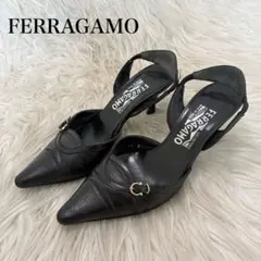 FERRAGAMO ガンチーニ　黒　パンプス