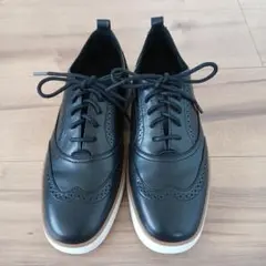 [美品]COLE HAAN ウィングチップ オックスフォード 黒 24cm ​のサムネイル