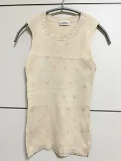 J.FERRYジェイフェリー　スパンコールニット　タンクトップ40