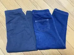 無印良品　レギンス　2枚セット　ダークグレー　デニムブルー 90cm