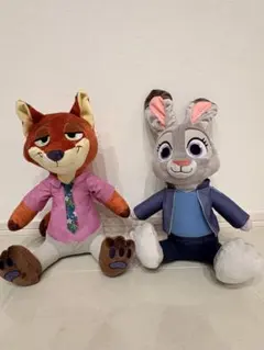 ズートピア2 スーパーラージぬいぐるみ ニック ジュディ 2種セット