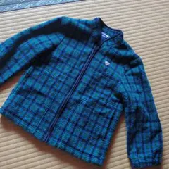 120 ファミリア　フリースジャケット 緑青　秋服　冬服　ジャケット　ジャンパー