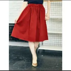 earth mus&ecology ミディアムフレアスカート