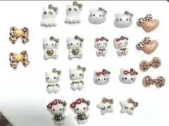 ★ハローキティ★ネイルパーツ 22個セット★ヒョウ柄セット