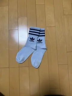 adidas ストライプソックス ブルー